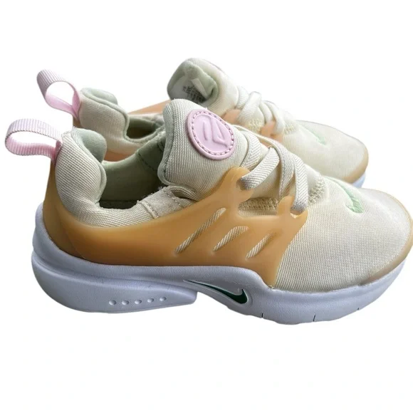 Nike Cream and Orange Sneakers Minimalist Low-Top Design Size10 C